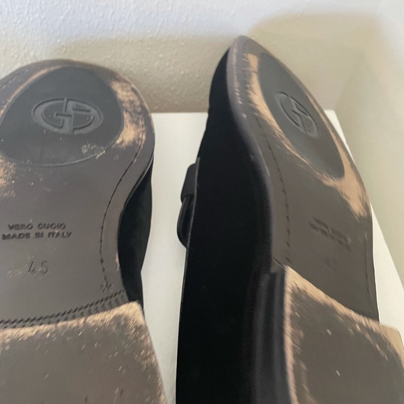 Giorgio Armani Black Velvet Dress Loafers /Shoes 45/12 main image 4
